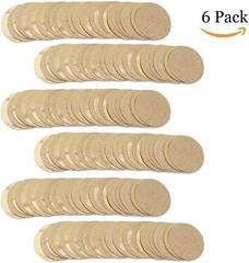 6 Pcs Glitter Champagne Gold Paper Circle 6 Count (Pack of 1),