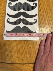 Mustache Stickers Self Adhesive ~ Stickers 8 Stickers Per Package 5” Long