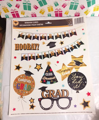 Graduation Party Supplies. plates, napkins, garland decorations, wishes, glass +