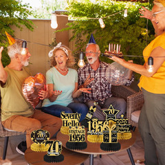 70Th Birthday Decorations Men – 9PCS Vintage 70Th Birthday Party Table Decoratio