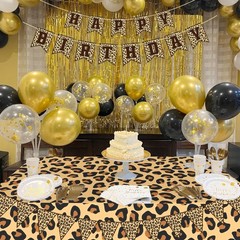 Leopard Party Decorations Cheetah Happy Birthday Banner Cheetah Theme Balloon…