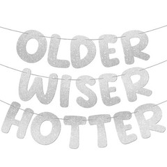 Fulmoon Set of 3 Pre Strung Older Wiser Hotter 7.22 ft x 6.3 inches, Silver