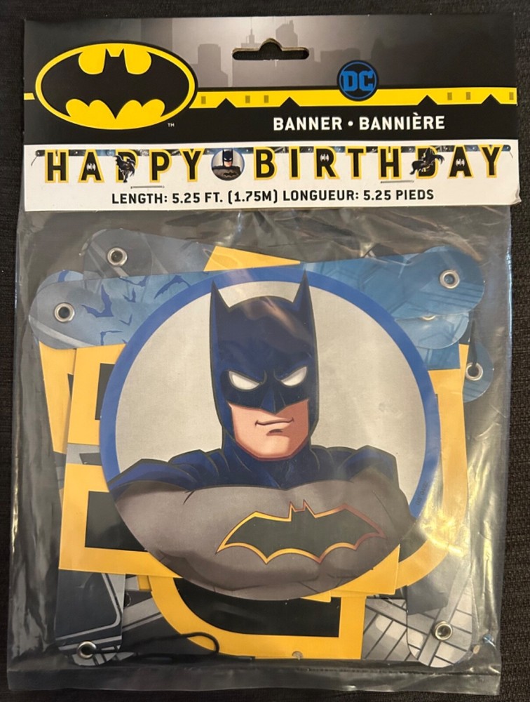 5.25ft DC Batman Jointed Happy Birthday Banner