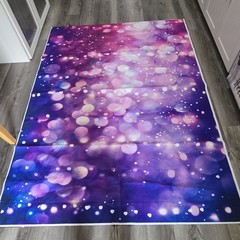 Purple Blue Star Bubble Backdrop Stage Drape Starry Sky 60″x82″ NEW