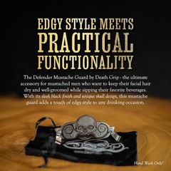 THE VINTAGE GROOMING CO. Defender Mustache Guard | Moustache Drinking Protect…