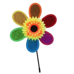 Balcony Sunflower Windmill Wind Spinner Bright Colors Colorful Decoration