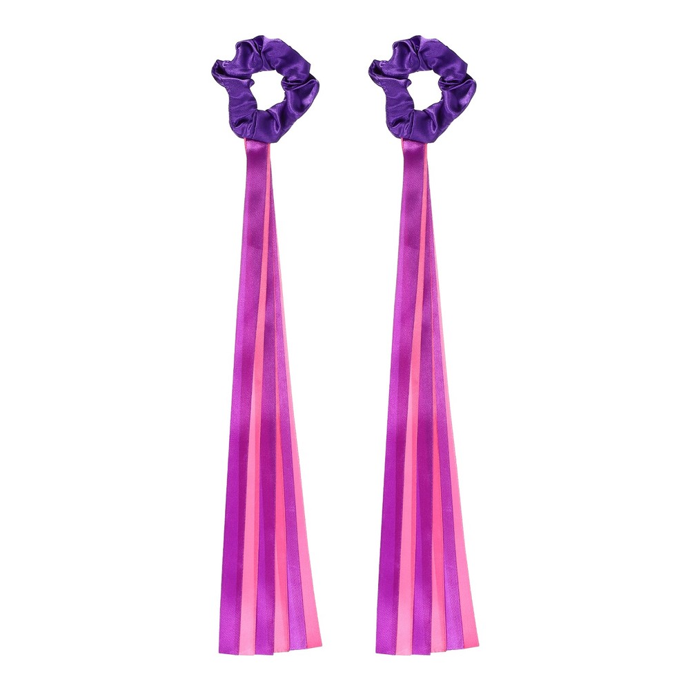 Rainbow Dance Ribbons, Wrist Streamers 20″ & 2 Pcs & Purple & Rose Pink