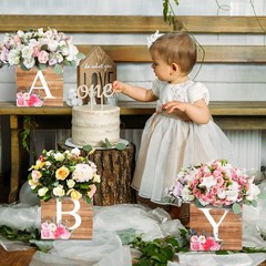 6 Pcs Baby Shower Centerpieces for Table Baby Shower Flower Boxes Gender Reveal