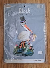 Vtg 1979 Stork Art Tissue Centerpiece Baby Shower NOS A Beistle Creation #55569