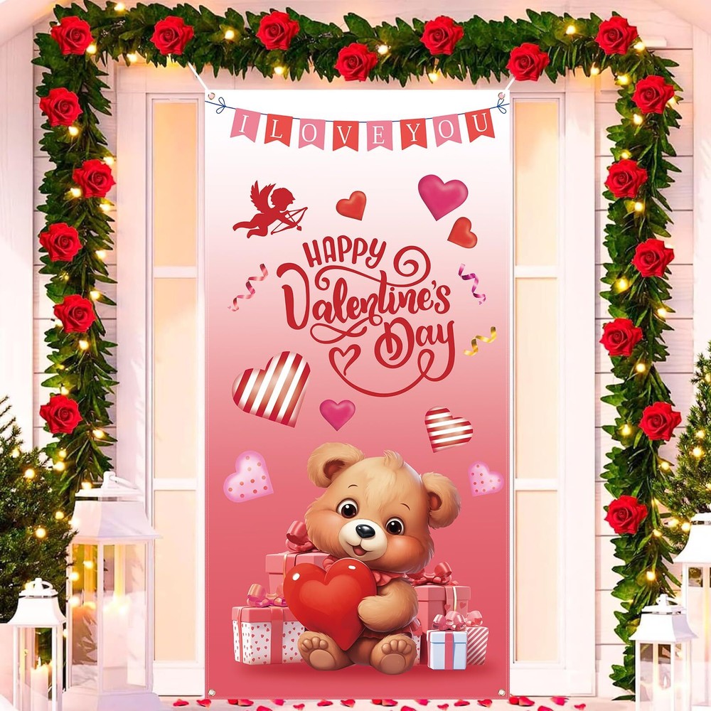 Valentine’s Day Door Hanging Decor Party Supplies for Front Door Indoor Outdoor