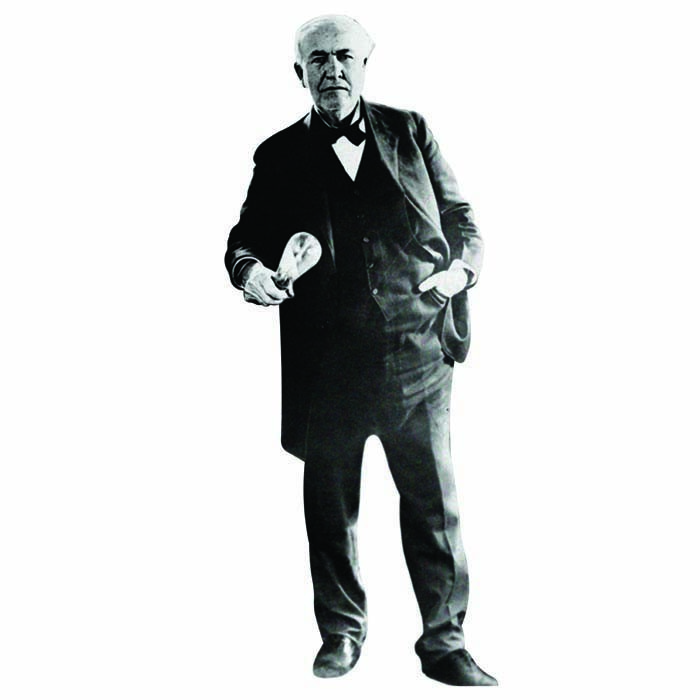 H52154V2 Thomas Edison Cardboard Cutout Standup