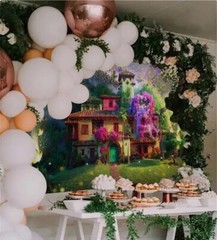Magic Movie Backdrop Magical Floral House Butterfly Background for Kids Family