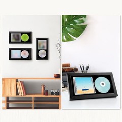 Elegant Solid Wood Frame for Displaying Cherished CD Covers at Home or Office