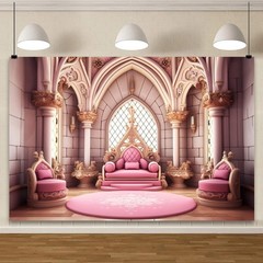 Castle Backdrop Queen Throne Sweet Girl Princess Background Party Banner Decor