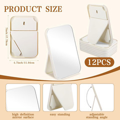 12 Pcs Spa Party Mirrors Spa Party Supplies Sleepover Accessory Favors Foldable