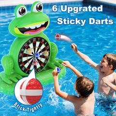 Fun Pool Toys, Inflatable Frog Dart Board Water Games, Swimming Pool Floats w…