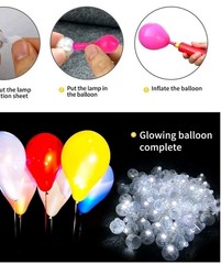 Aogist 200pcs White LED Balloon Light,Tiny Light Mini Round Led 200PCS,