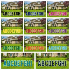 18” Alphabet Yard Sign Letters, Bebas Font, 26pc Yard Card Business, 52 Stakes