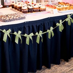 2 Pack Bow Garland Banner, 8.3 ft Pre-Strung Satin Ribbon Bow Decorations for