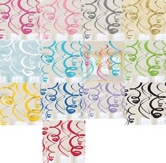 12 x Hanging Swirls Party Decorations Birthday Wedding Marquee Baby Shower Hen +