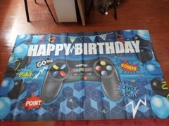 Birthday Banner For Gamers 72” X 42” Durable Tear Resistant Polyester Fabric