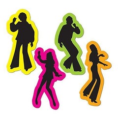 Beistle 4 Piece Groovy Disco 70’s Theme Cut Outs Decorations 1970’s Hippie