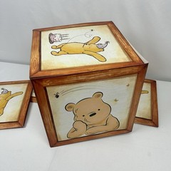 Winnie the Pooh Baby Shower Block Boxes – 4pc BABY Letter Stacking Decor Blocks