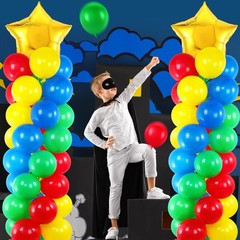 2 Sets Balloon Stand Kit Hero Themed Party Decor 142 Pcs Adjustable Balloons …