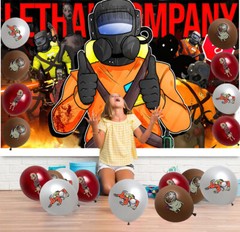 Lethal Company Birthday Decor Party Supplies Set Balloons Cake Toppers Banner
