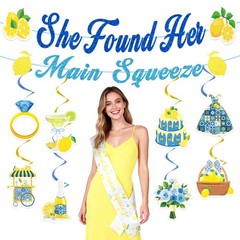 Lemon Bridal Shower Decorations – 11 Pcs She Found Her Main Squeeze Party Ban…