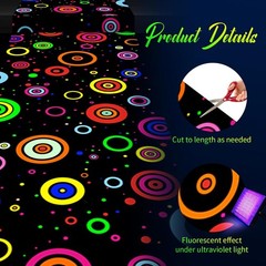 Glow in the Dark Neon Party Decorations Lights 118 x 39 Inch Wall Room Party