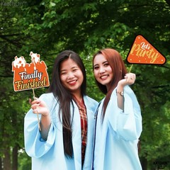 , Graduation Photo Booth Props 2026 – Pack of 30 | Orange and Black Grad Phot…