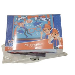Blippi BIrthday Party Decorations Supplies Plates Napkins Back Drop And More