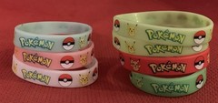 7pcs Pikachu Bracelet Pokemon Wristband Silicone Bracelet Game Children