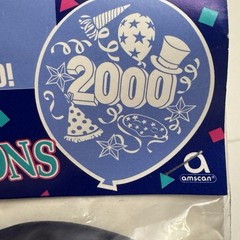 millenium year 2000 pack of 6 ballons