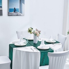 2 Packs 12 x 108 inches Hunter Green Sequin Table Runner, Glitter Hunter Gree…