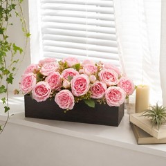 Flower Centerpieces for Table, Artificial Floral Arrangement 4Pcs UV Resistan…