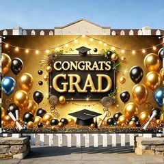Class of 2026 Congrats Grad Prom Backdrop Party Photo Background Banner Decor