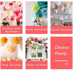 15 Pcs Black and Yellow Tissue Paper Pom Poms Flowers Bee Theme Party Decor