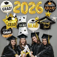 Graduation Decorations 2026 Graduation Balloons Set – Pack of 11 | Big, 28 In…