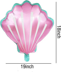 Sea Shells Balloons Multi-Color Sea Shells Foil Mylar Balloon for Birthday Ocean