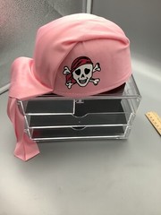 Beistle Pirate Scarf Hat One Size Pink 60752-P NEW