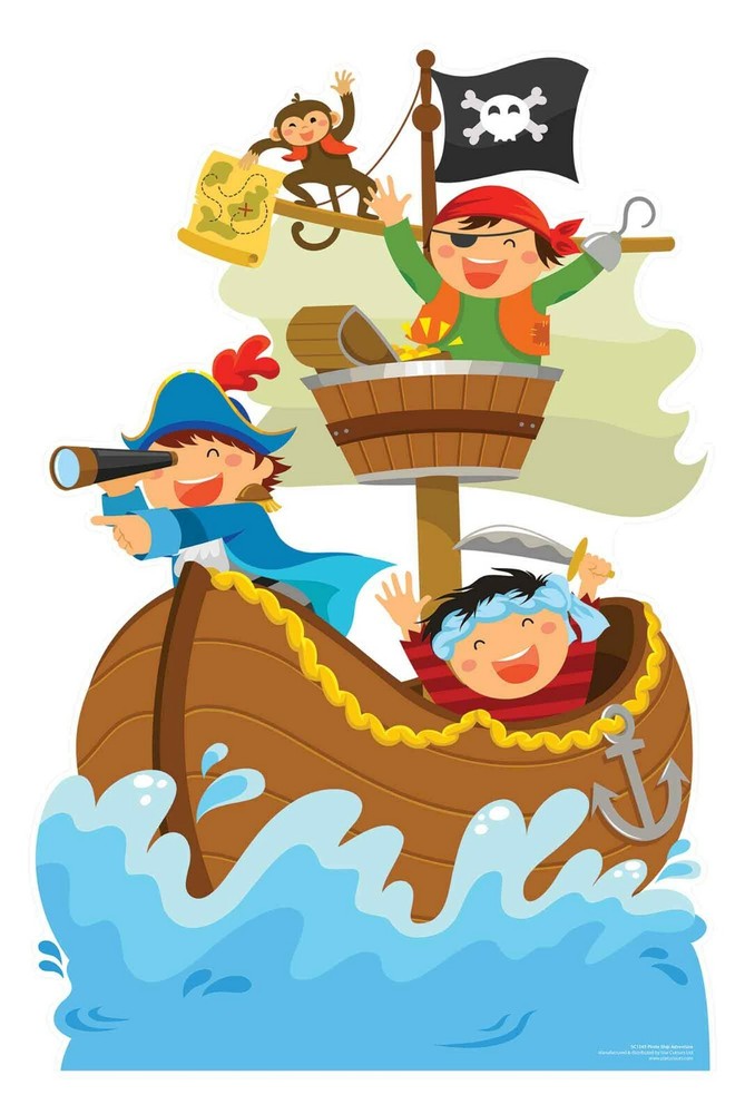 Pirate Ship Adventure Mini Cardboard Cutout / Standee / Standup – Jolly Roger