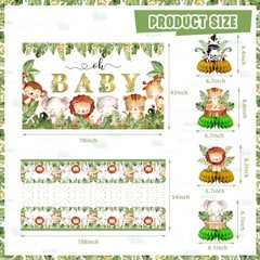 Wild One party Decorations, 150 Pcs Jungle Animal Party Supplies Decor for Boy