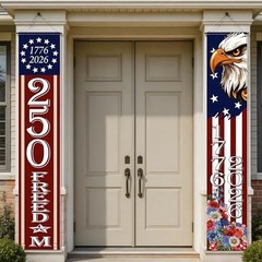 4th of July Decorations Outdoor – 250th Anniversary Patriotic Red white blue