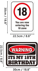 18Th Birthday Party Decorations – 9PCS Wall Signs Funny Tags for Teenagers 18 Ye