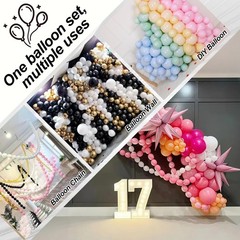 Pastel Pink and White Linking Balloons, 120PCS 6 In Light Pink White Quick Li…