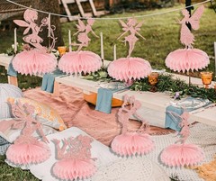8 PCS Fairy Honeycomb Centerpieces Birthday Party Decorations For Tables