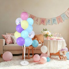 4 Set Balloon Stand Kit for Floor, Pastel Balloon Tower Backdrop Decoration f…