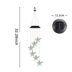 Colorful Solar Starfish Wind Chimes with Waterproof Design for Outdoor Garden